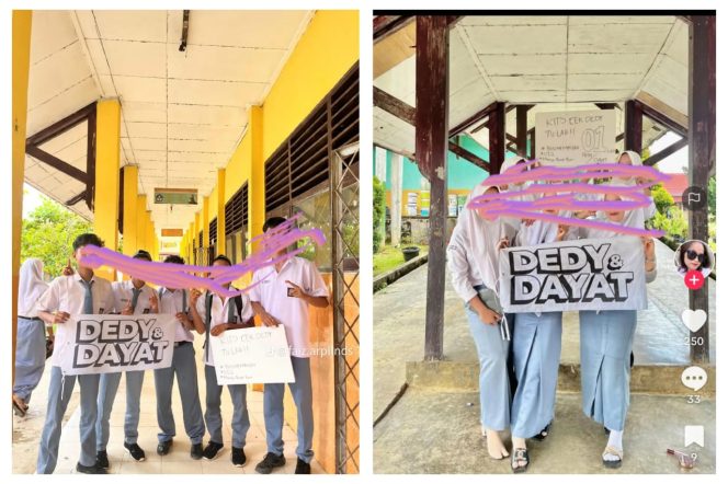 
 Viral di Medsos Siswa Bawa Poster Tulisan Dedi – Dayat di Lingkungan Sekolah, Bawaslu Diminta Turun Tangan