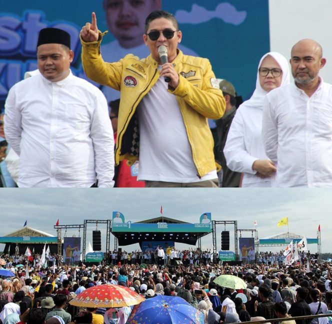 
 Tanpa Dibayar, Puluhan Ribu Masyarakat Hadiri Kampanye Akbar Dedy-Dayat