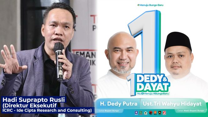 
 Dedy-Dayat Diprediksi Menang di Pilkada Bungo 2024, ICRC : Sulit Lawan Politiknya Membalikkan Keadaan