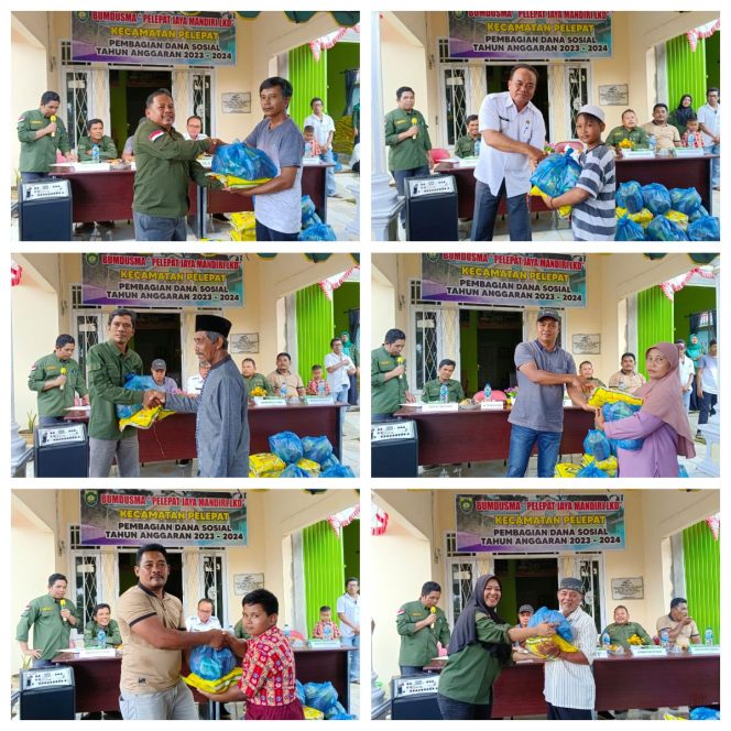 
 Bumdusma Jaya Mandiri Kecamatan Pelepat Salurkan Bansos kepada Warga kurang Mampu dan Anak yatim