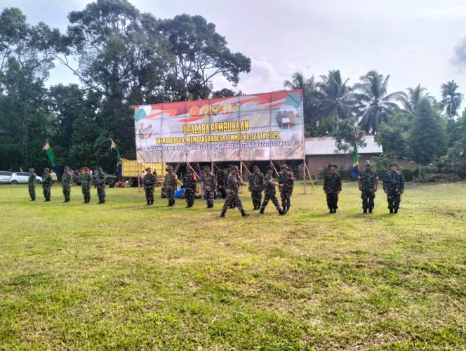 
 Lapangan Sepakbola Teluk Kuali jadi Saksi Upacara Pembukaan TMMD ke -123 Kodim 0416/Bute