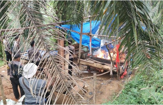
 Razia PETI Lobang Tikus di Limbur, Sedikitnya 11 Alat Dibakar Polisi