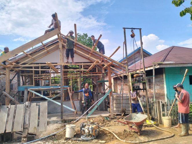 
 Satgas TMMD Juga Membuat Sumur Bor untuk Kebutuhan Air Bersih pada RTLH
