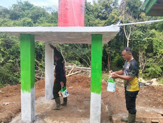 
 Ciri Khas Warna TNI, Tower Air di MI Nurul Falah Dicat Warna Hijau