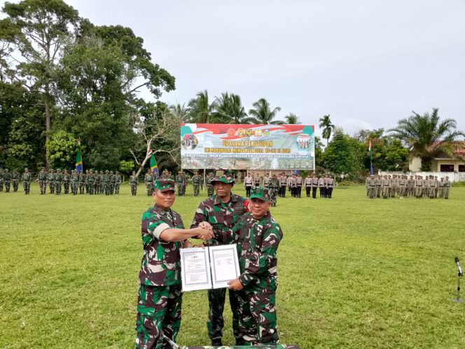 
 Danrem 042/Gapu Menyerahkan Hasil Program TMMD ke Bupati Tebo