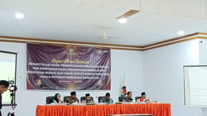 
 KPU Bungo Menggelar Pleno Rekapitulasi Suara dan Penetapan Hasil PSU Pasca Putusan MK