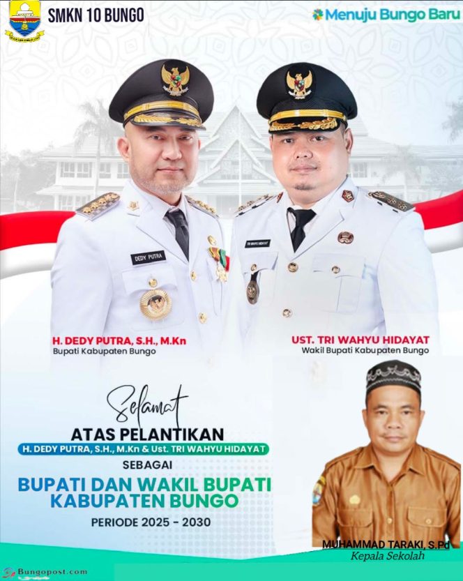 
 Iklan Ucapan Selamat atas Pelantikan Bupati Bungo