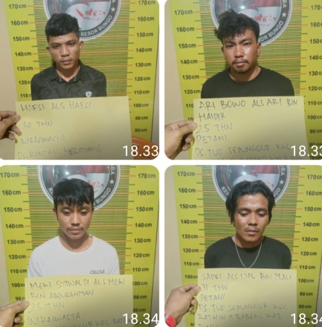 
 4 Pelaku Diduga Penyalahgunaan Narkoba Ditahan Polisi