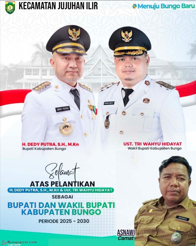 
 IKLAN UCAPAN PELANTIKAN BUPATI BUNGO