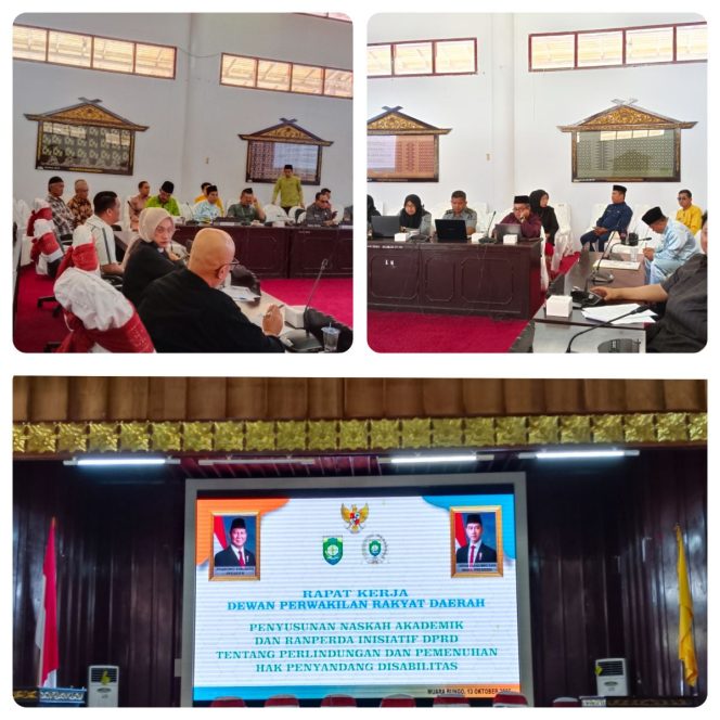 
 DRPD Bungo Menggelar Rapat Kerja dalam Rangka Penyusunan Naskah Ranperda tentang Hak Penyandang Disabilitas