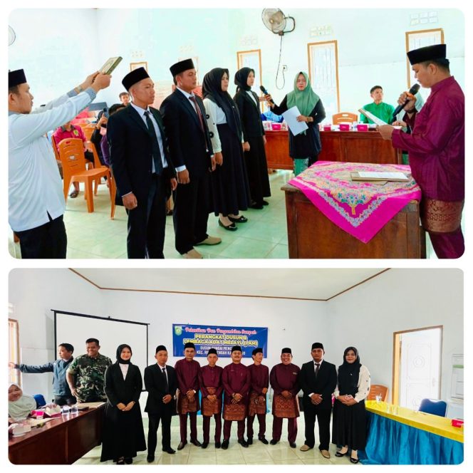 
 Rio Dusun Sungai Mengkuang Redofri Melantik Sejumlah Perangkat Desa