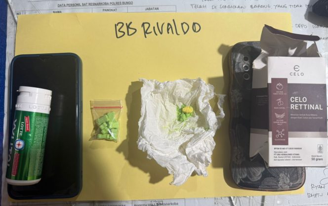 
 Satresnarkoba Polres Bungo Amankan Empat Terduga Pelaku Penyalahgunaan Narkotika Jenis Ektasi