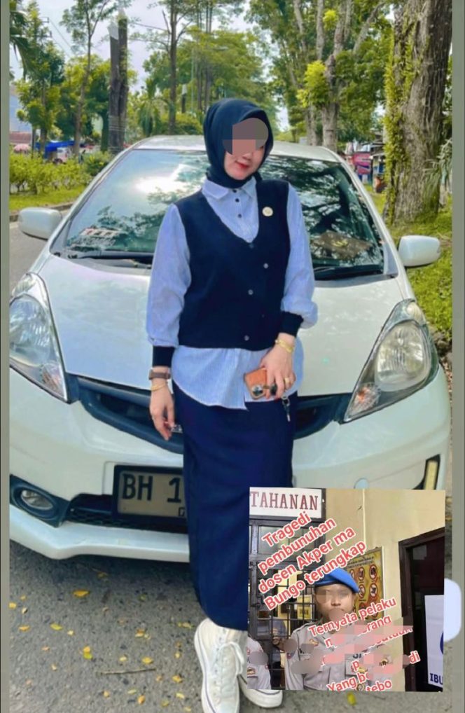 
 Tak Berselang Lama, Terduga Pelaku Pembunuhan Dosen Cantik IAK SS Muara Bungo Terungkap