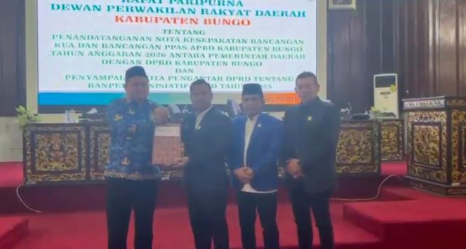 
 DPRD Bungo Bersama Pemkab Sepakati Rancangan KUA-PPAS APBD 2026