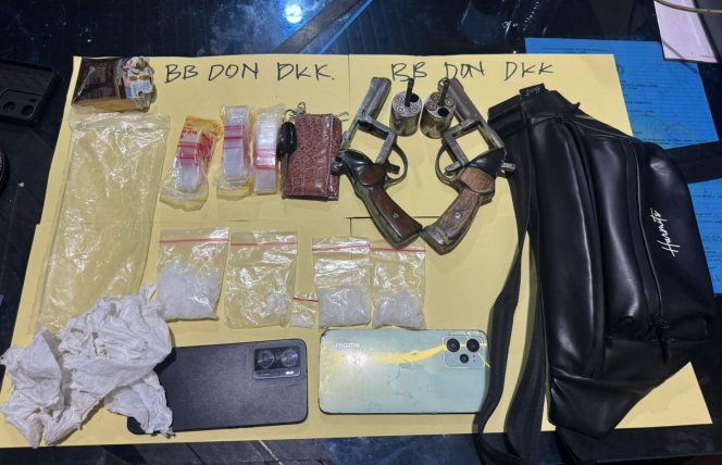 
 Satresnarkoba Polres Bungo Amankan Dua Pelaku Penyalahgunaan Narkotika bersama BB Sabu 48,62 Gram dan Senpi Rakitan