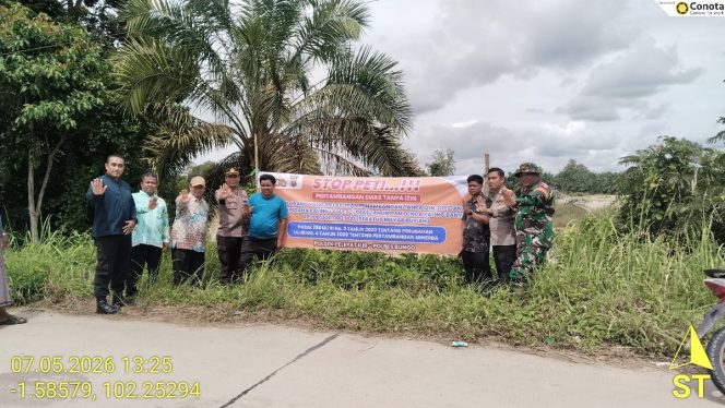 
 Polsek Pelepat Ilir bersama Forkopimcam beri Himbauan Larangan Aktivitas PETI