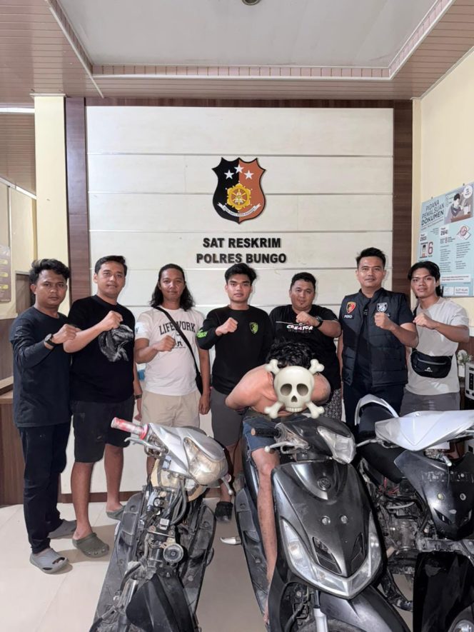 
 Tim Gunjo Polres Bungo Ringkus Pelaku Curanmor, 3 Motor Mio Diamankan