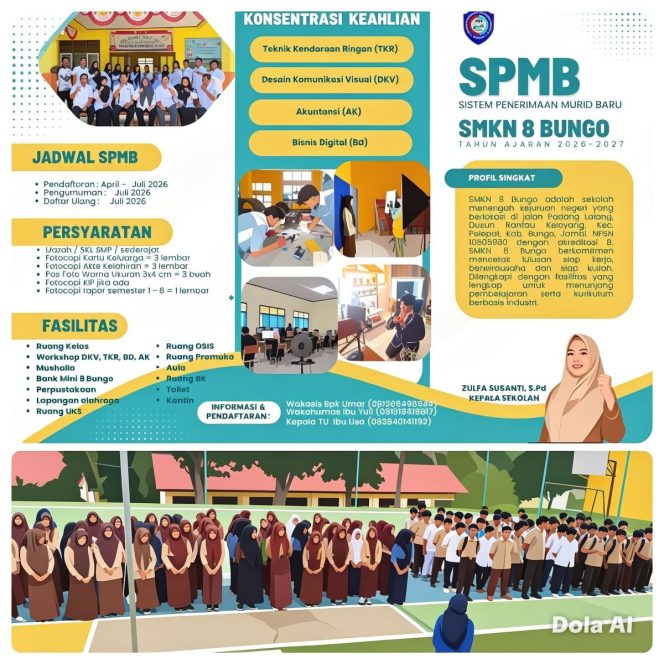 
 Penerimaan Murid Baru di SMKN 8 Bungo Meningkat dari Tahun Sebelumnya