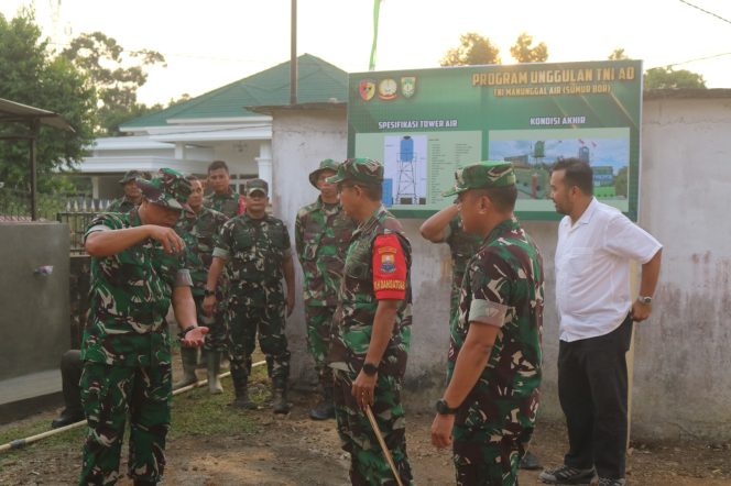 
 Danrem 042 /Gapu Tinjau Lokasi TMMD ke 129 di Desa Tanjung Agung