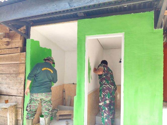 
 Tempat Wudhu dan MCK Langgar Nurul Fajri Memasuki Tahap Pengecatan