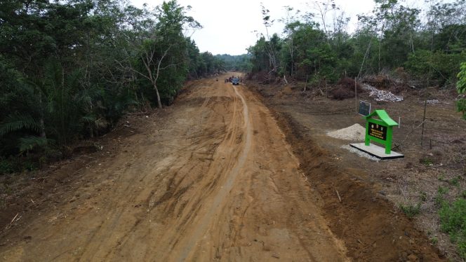 
 Jalan Usaha Tani di Tanjung Agung yang Menjadi Sasaran Program TMMD Rampung 100 Persen