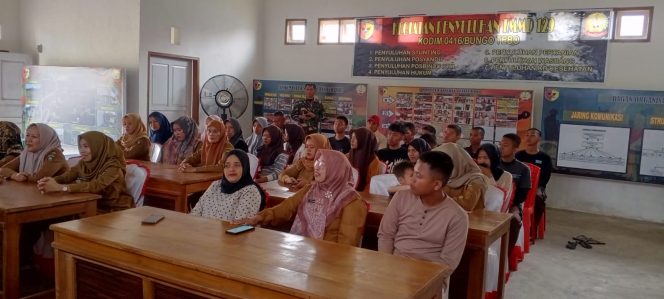 
 Satgas TMMD ke-129 Kodim 0416/Bute Menggelar Penyuluhan Wawasan Kebangsaan