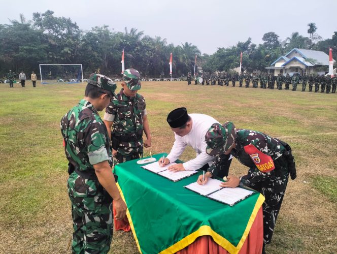 
 Pelaksanaan TMMD ke-129 Kodim 0416/Bute di Dusun Tanjung Agung Resmi Ditutup