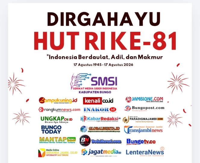 
 Ucapan HUT RI ke-81, SMSI Kabupaten Bungo
