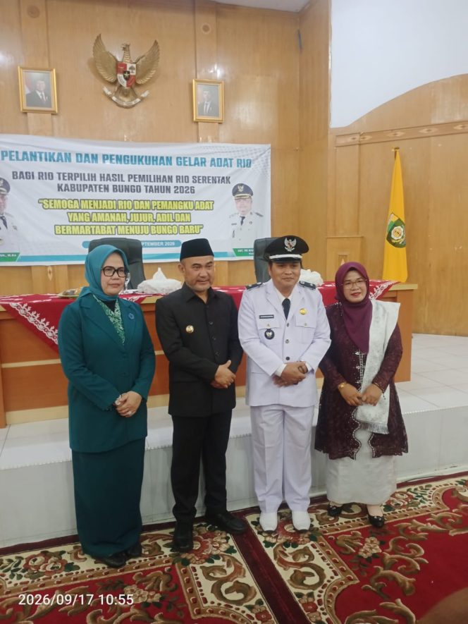 
 28 Rio Resmi Dilantik Bupati Bungo, Salah-satunya Rio Talang Pamesung Kecamatan Jujuhan M.Sukarta