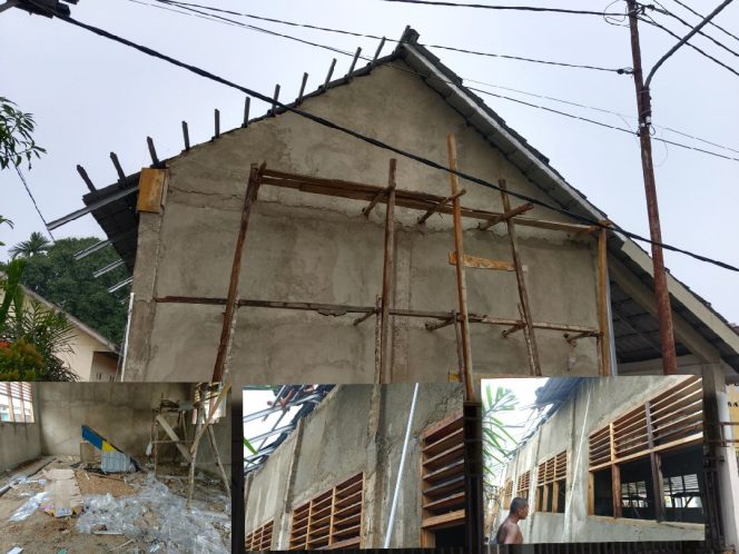 
 Deadline Tinggal 9 Hari, Proyek Revitalisasi TK Pertiwi Rantau Pandan Dikebut secara Tergesa-gesa