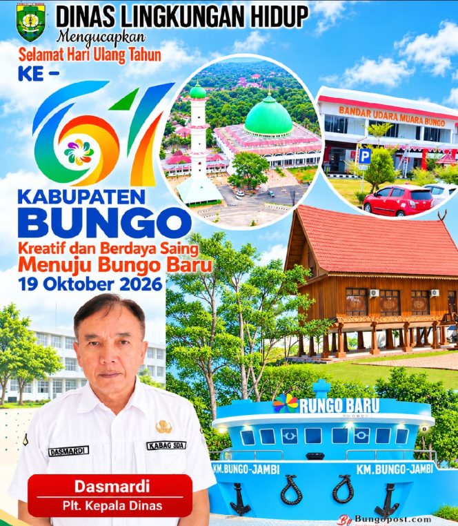 
 Iklan Ucapan HUT Bungo Dinas Lingkungan Hidup Kabupaten Bungo