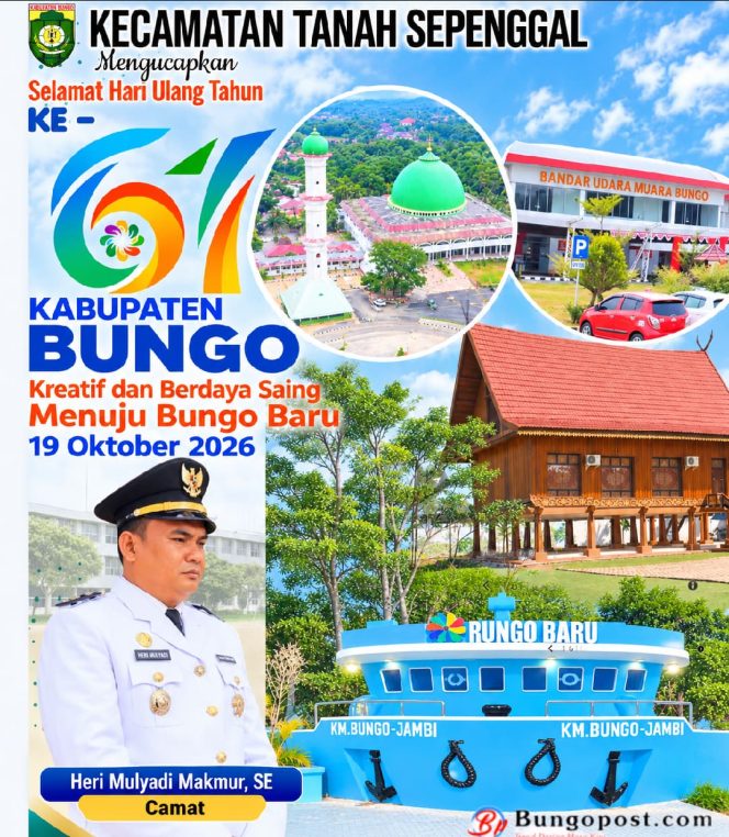 
 Iklan Ucapan HUT Bungo Kecamatan Tanah Sepenggal