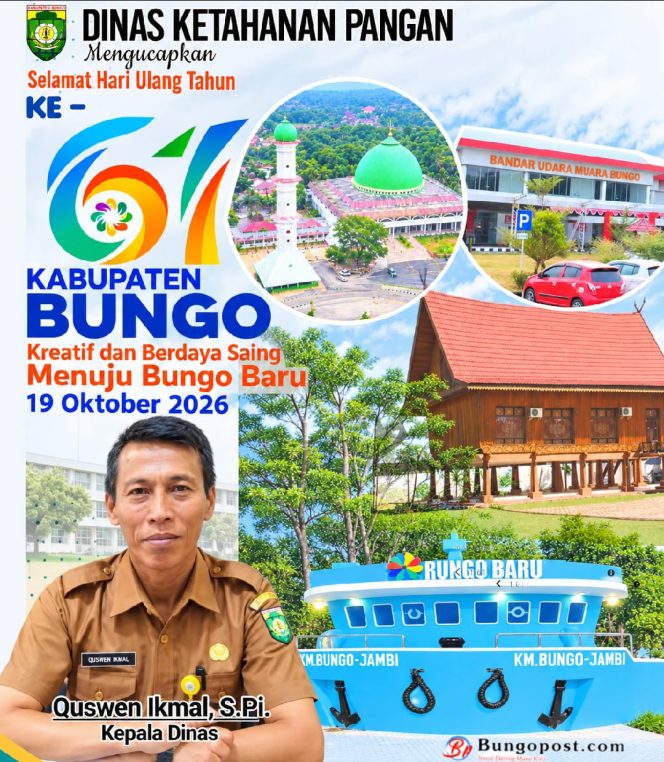 
 Iklan Ucapan HUT Bungo Dinas Ketahanan Pangan Kabupaten Bungo