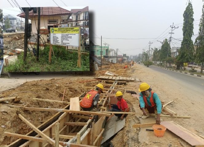 
 Rp 6 Miliar Proyek Pembangunan Pedestrian Jalan Sri Soedewi Muara Bungo Fantastis!